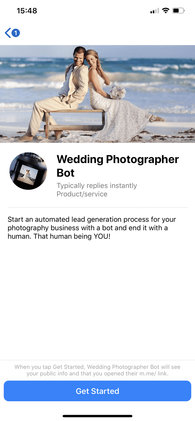  Wedding Photographer bot screenshot