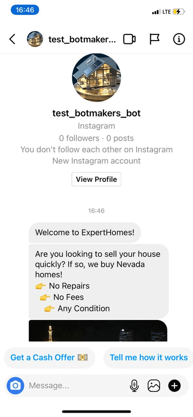Real Estate Investor Bot for Instagram bot screenshot